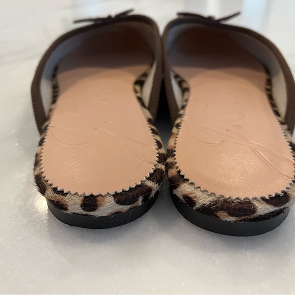 J.Crew Womens Calf Hair Zoe Mule Flats Leopard Size 7.5 - Picture 2 of 6
